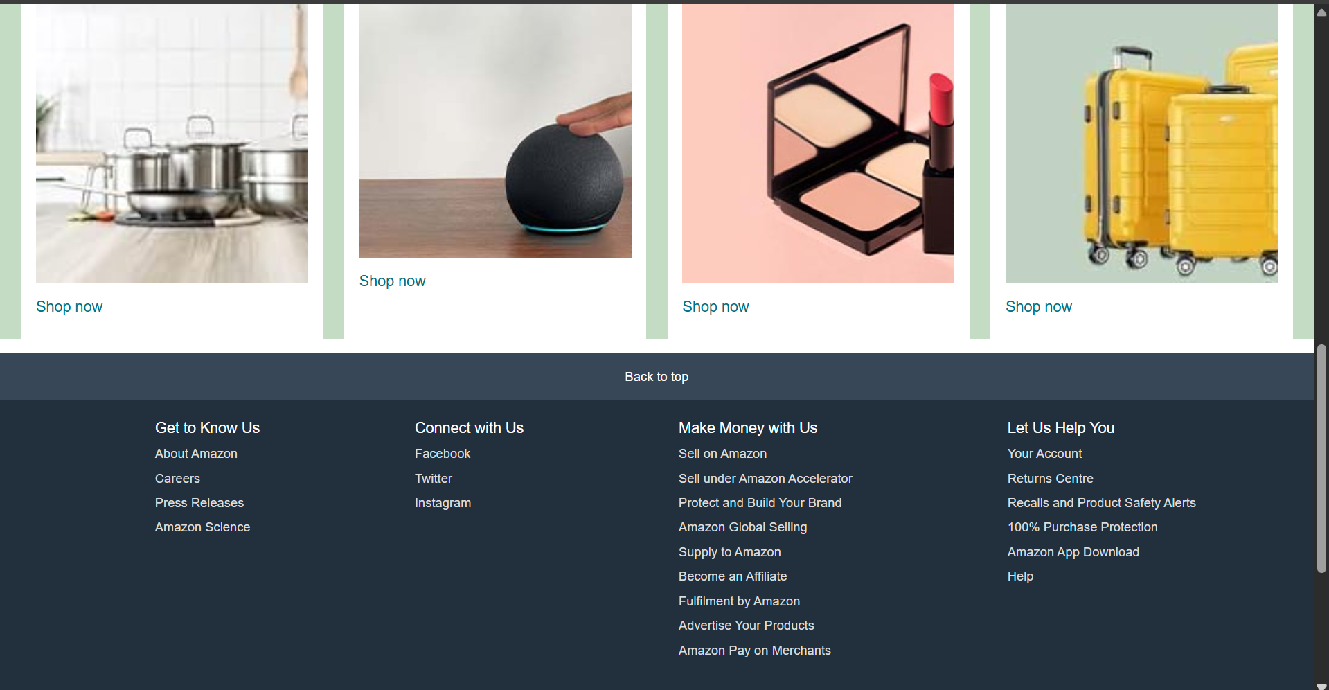 Screenshot of Amazon Clone UI